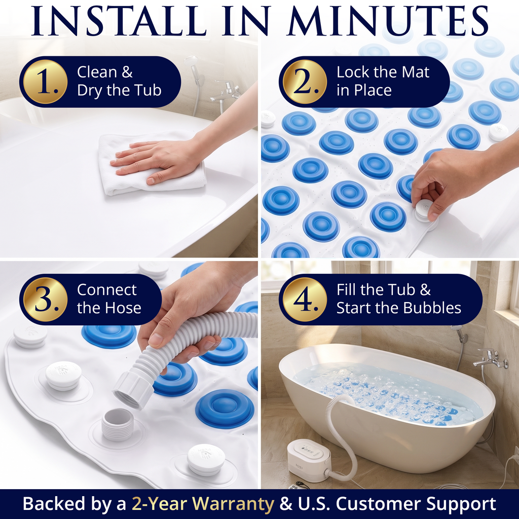 SAVEA Bubble Bath Massage Mat for Bathtub